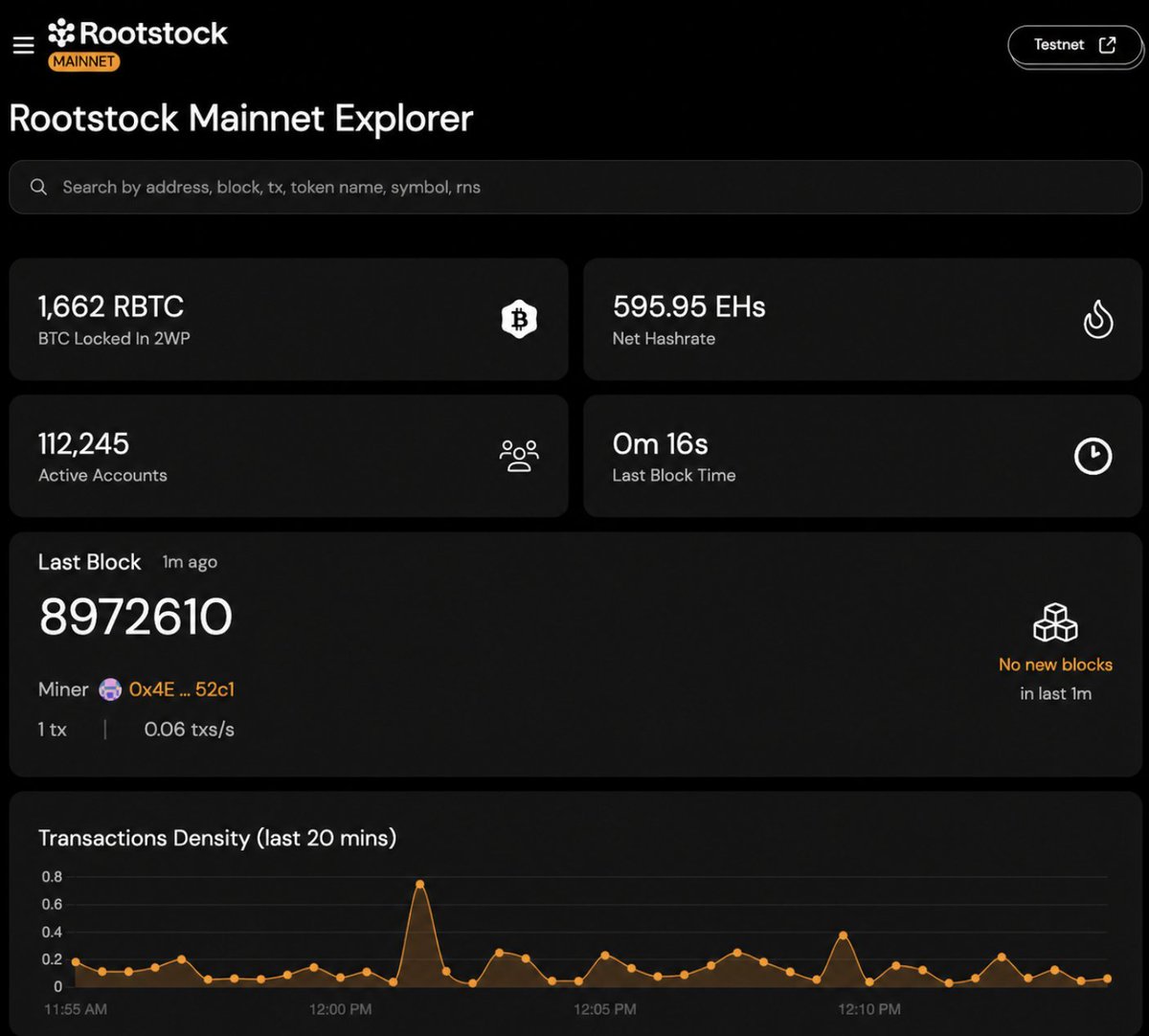 rootstock_io's tweet photo. More updates to the Rootstock Explorer this month.

🔗 https://t.co/DZzdcLTq5z

The latest one makes transaction activity more human-readable, search results clearer, and contract workflows smoother.

Details in the thread 🧵👇 https://t.co/mq3hwoT3A2