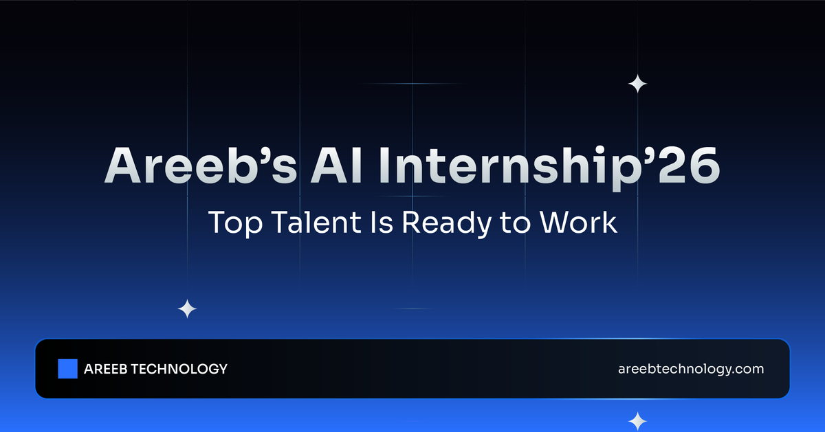 areeb_tech's tweet photo. Over the past 3 months, Areeb Technology has organized an AI internship program
  
Focused on real-world projects and trending AI topics, increasing chances of joining Areeb or any other tech company
    
Stay tuned for more opportunities and training! https://t.co/k8Ke5cV1nX