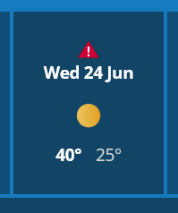 ProfBillMcGuire's tweet photo. 40C in London on Wednesday and a Red Heat Alert

As far as I know, nothing from the mayor or the government about mitigation - establishment of cool refuges, closing of schools etc

The approach seems to be to pretend it's just normal hot weather

It really isn't https://t.co/UQbtdfpgNw