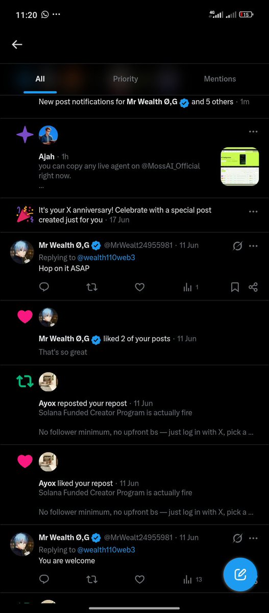 wealth110web3's tweet photo. 5 days ago was my X anniversary, it's never too late to celebrate https://t.co/iqfeB9Zk6f