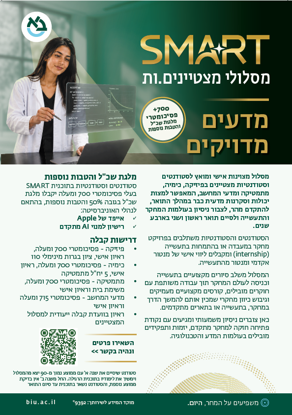 BiuChemistry's tweet photo. 700+ בפסיכומטרי? 5 יח' מתמטיקה? 
בואו להכיר את תוכנית המצטיינים של המחלקה לכימיה. 
🧪 למצות את הסקרנות המדעית שלכם מהיום הראשון.
💼 לצבור ניסיון אמיתי בעולמות המחקר והתעשייה.

כתבו לנו לפרטים: chemistry.students@biu.ac.il 📥 https://t.co/3e5PFebhVl