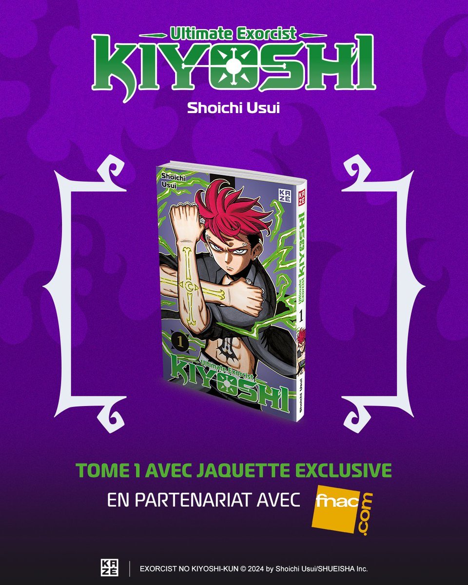 AlertesManga's tweet photo. Nouveauté #Manga #UltimateExorcistKiyoshi : le T.01 du manga Ultimate Exorcist Kiyoshi a le droit à une édition spéciale FNAC incluant une très belle jaquette exclusive 🔥

➡️ C'est dispo en précommande : https://t.co/sZGQsN0Yam https://t.co/HAvGiitVw1
