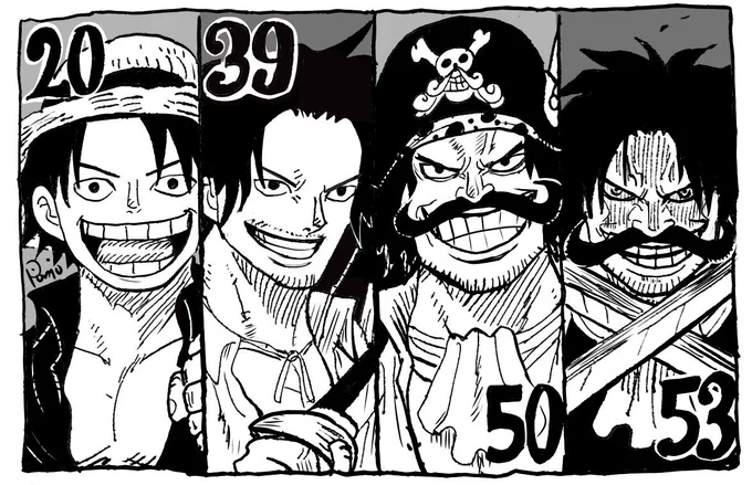 ロジャー年齢別
#ワンピース #ONEPIECE 