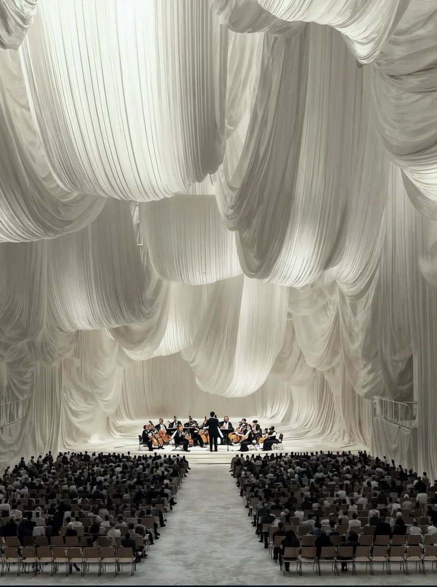 INTERIORPORN1's tweet photo. draped concert hall architecture https://t.co/7AJZYGG19P