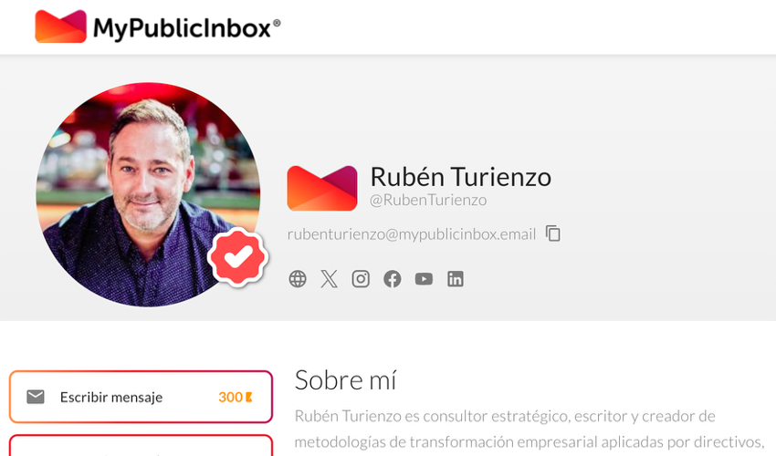 mypublicinbox's tweet photo. Arrancamos la semana dando la bienvenida en la plataforma a @RubenTurienzo, consultor estratégico, escritor y autor de Anticrisis. Ayuda a empresas y directivos a impulsar el cambio, mejorar la toma de decisiones y construir negocios más sólidos y preparados para el futuro. 
¡Rubén, bienvenido a @mypublicinbox!
https://t.co/ILiTMGPYDb