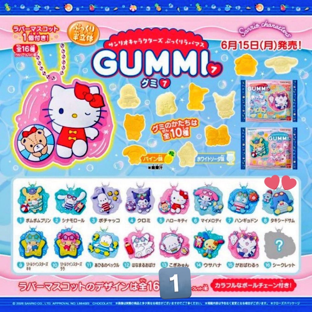 Amy1Ma's tweet photo. 【交換】サンリオ　サンリオキャラクターズ　ぷっくりラバマスGUMI7

譲→こぎみゅん
求→タキシードサム

郵送での交換のお願いします。
お気軽にお声がけください！ https://t.co/Vfos13BwWU