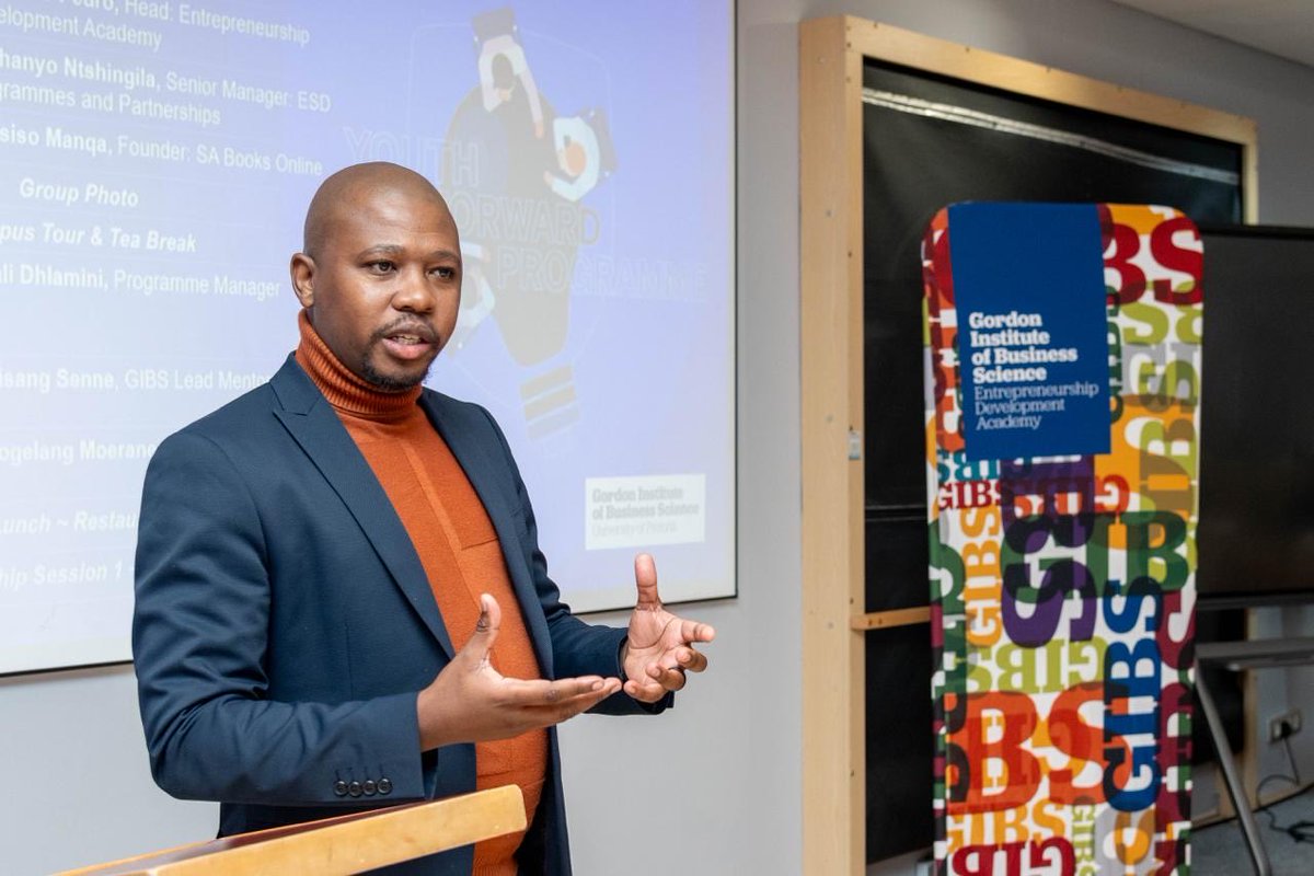 sbusisomanqa's tweet photo. An honour to return to the @StandardBankZA Youth Forward Programme at @GIBS_SA this time as an alumnus addressing the 2026 cohort.
A year ago, I was in their seat. It's a privilege to come back, share my journey, and encourage fellow entrepreneurs. https://t.co/d7FrhO4EeW