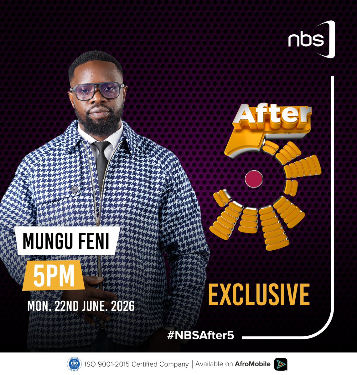 NBSAfter5's tweet photo. Award-winning gospel artist Mungu Feni is joining us on #NBSAfter5! 

From international recognition to new music and the impactful work of the Mungu Feni Foundation, we’ll dive into his inspiring journey and what’s next.

Don’t miss it!
#NBSUpdates https://t.co/wJpnbmKB61