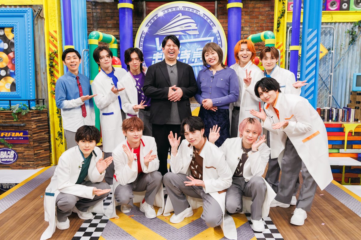 sd_bt's tweet photo. ⏰本日25:09〜放送！⏰

超特急の冠番組
日本テレビ『VS.超特急』

今回のゲストは、レインボーさん！✨
ぜひご覧ください！👀

▼番組HP
https://t.co/f8YvEYKh1q

@vs_bullettrain
#VS超特急 https://t.co/bsZGD1Hi5R