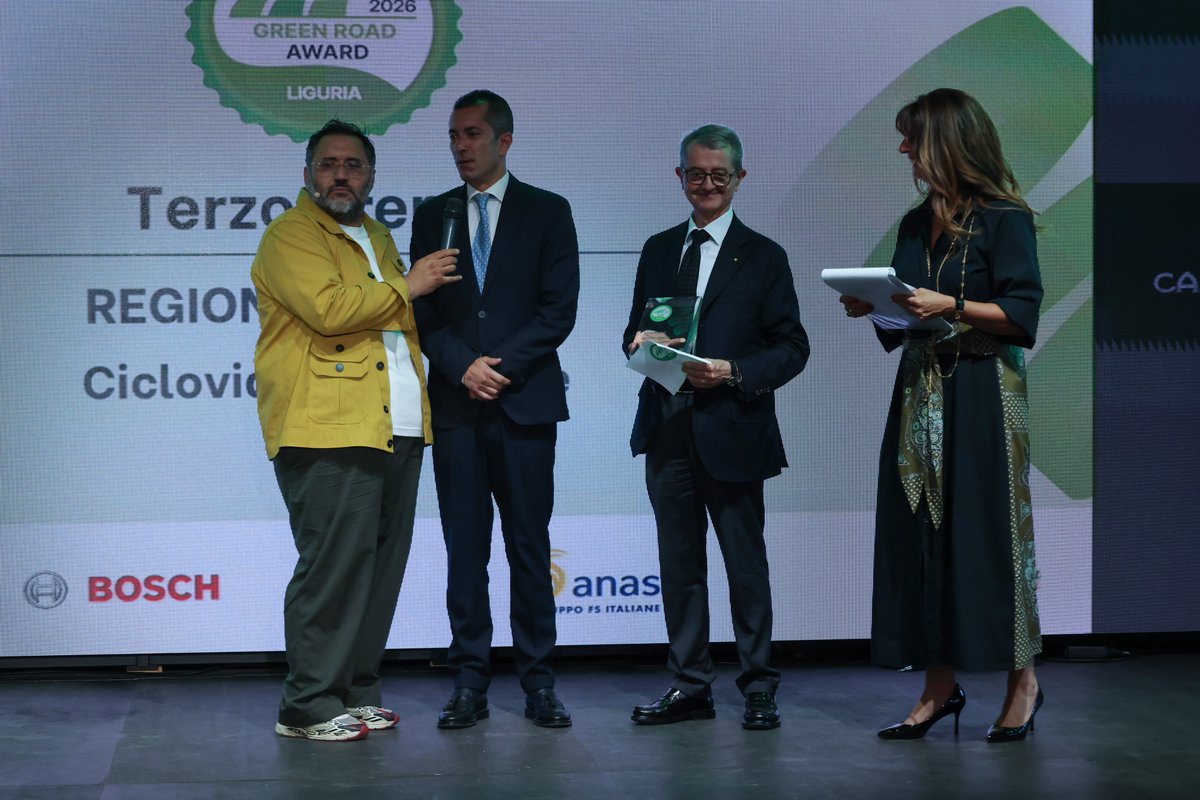 StradeAnas's tweet photo. 🚲 @stradeanas partner di #GreenRoadAward 2026
Le strade diventano percorsi di scoperta tra paesaggi e territori 🇮🇹
Mobilità dolce significa sostenibilità, sicurezza e nuove prospettive di viaggio.
#Anas #MobilitàSostenibile #Ciclovie https://t.co/m56fsNrLLR