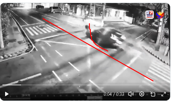 doncastor4's tweet photo. @radyopilipinas1 bakit ung car kumanan??? if it was instinct to avoid the motorbike it shouldve been a sharp turn left or even right, sa vid na ito parang tinumbok nya pa ung motor. https://t.co/cwyv5fn5qo