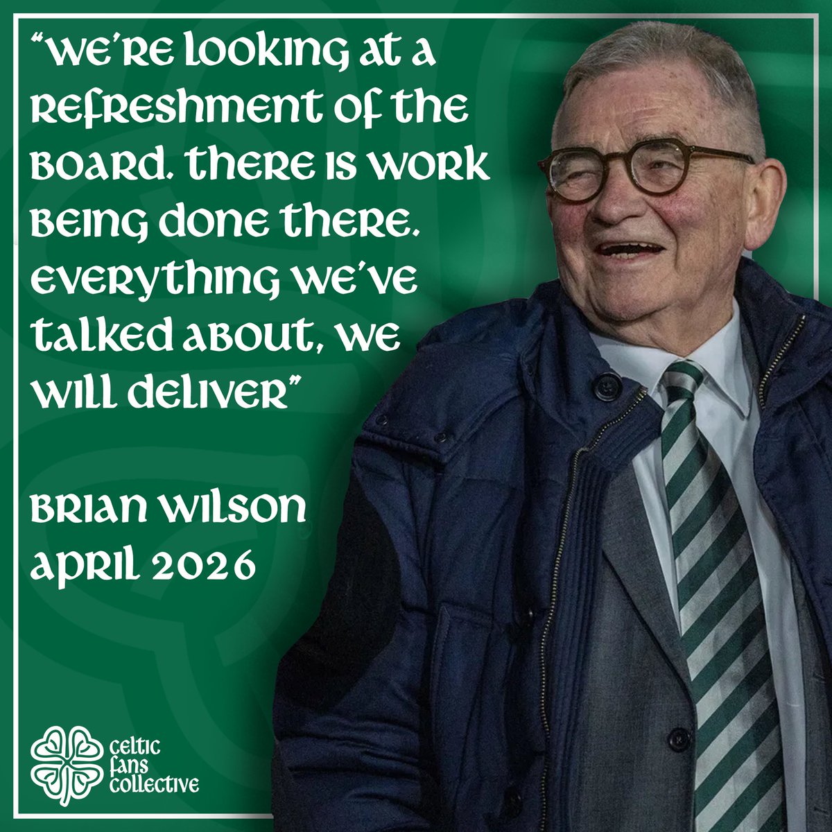 CFC_Collective's tweet photo. Over recent days, we have highlighted a series of assurances given to Celtic fans by the Club. To date, none have materialised.

Perhaps the most significant is the long-promised refresh of the Board, repeatedly referenced by the Chairman and most recently reaffirmed in April. https://t.co/AjSyqwDQjJ