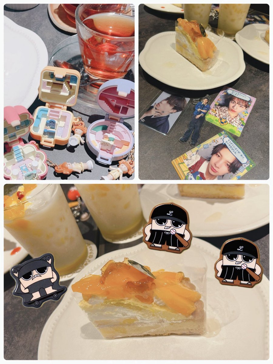 taaaara2116's tweet photo. 今日もベス会🍰🫖
奇跡的に日程が合ったのでランチ🍽
欲しかったガチャもお譲り&amp;回せて満足♡ https://t.co/b4s0hnV5BL
