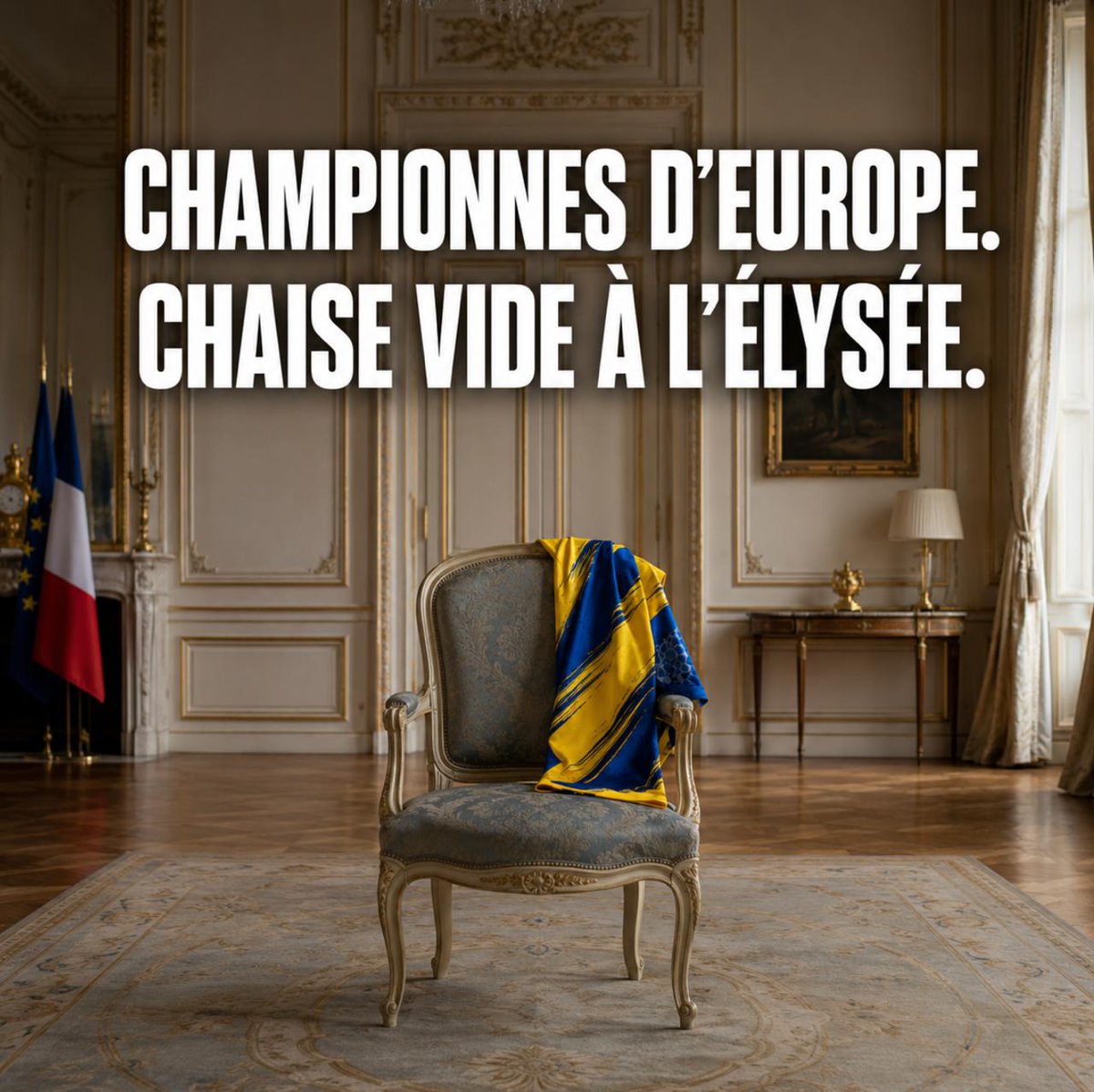 GayLib's tweet photo. Championnes d’Europe.
Mais toujours pas invitées à l’Élysée.
Le 7 juin 2026, les joueuses de @metzhandball ont écrit l’histoire du sport français.
Elles méritent mieux qu’un courrier.
L’égalité se mesure aussi dans les symboles. https://t.co/hSnpZhpJof