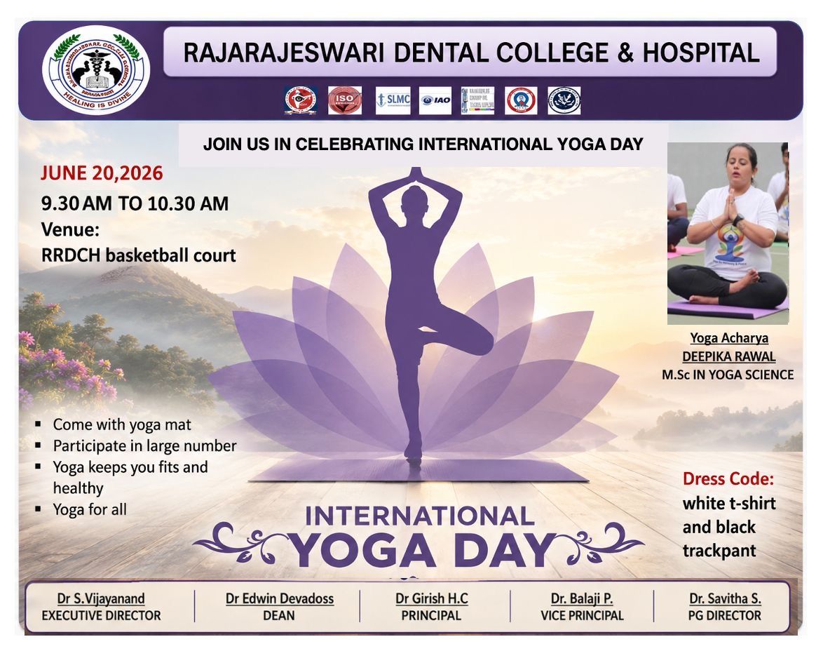 rrdch's tweet photo. 🧘‍♀️🌿 RRDCH celebrated International Yoga Day 2026 with an inspiring yoga session led by Mrs. Deepika Rawal. Faculty and students embraced wellness, mindfulness, and holistic health through the Common Yoga Protocol. 💚 #InternationalYogaDay #YogaDay2026 #RRDCH #YogaForWellness https://t.co/VeoOhws1WR