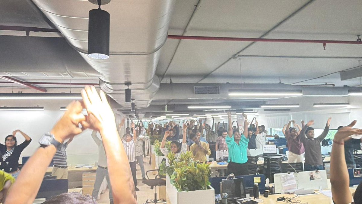 nbhcindia's tweet photo. To mark #InternationalYogaDay, a 'Somatic Yoga Session' was organized for employees The session began with great #energy and #enthusiasm, bringing colleagues together to #pause, #echarge, and #reconnect with their well-being through mindful #movement and #awareness. https://t.co/7yGGlpHAar