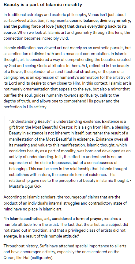 hayaatihoney's tweet photo. beauty is a part of Islamic morality &amp; tasawwuf embodies venus' exaltation https://t.co/EOwzBoaRvo
