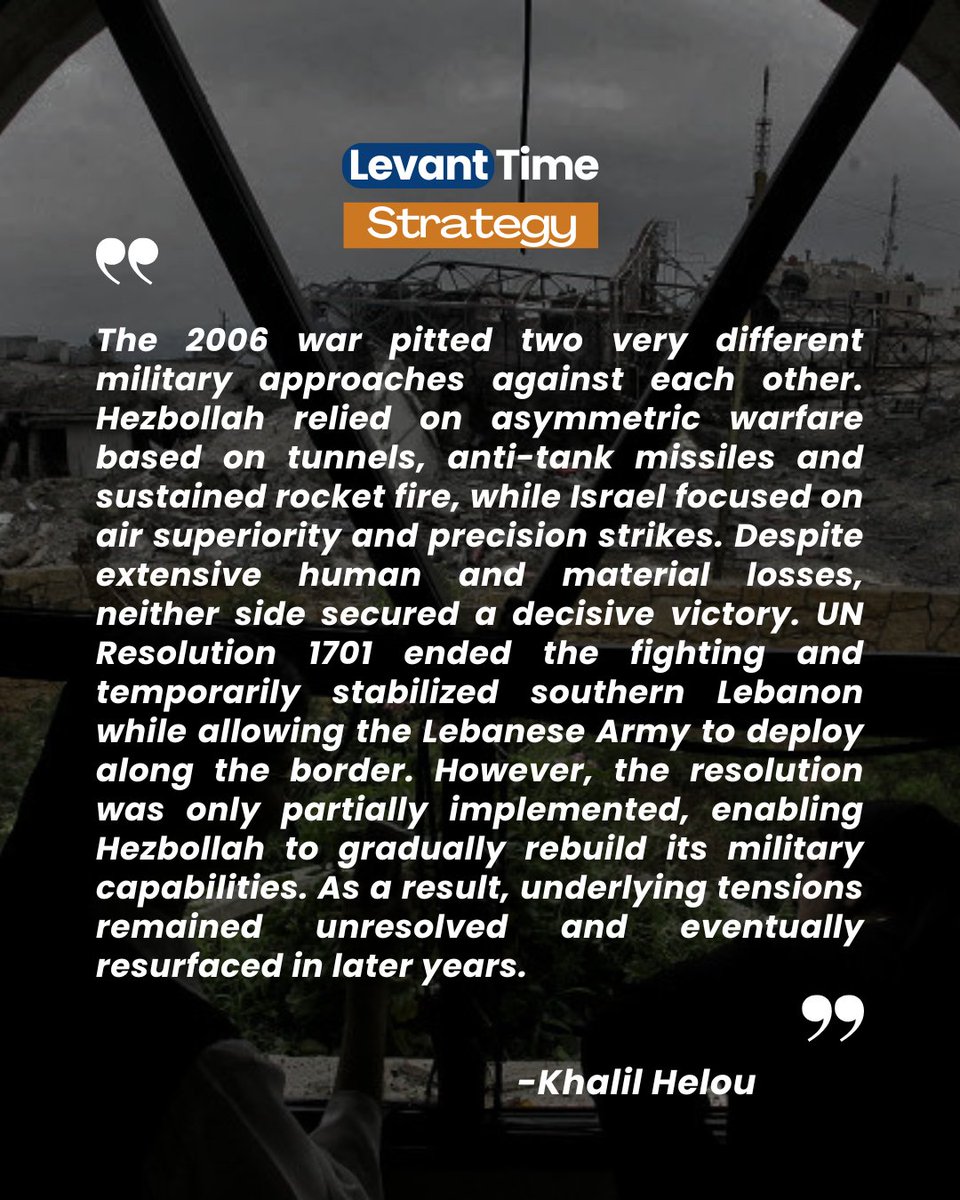 LevantTime's tweet photo. 🖋️ Khalil Helou

🇫🇷 2006 : les leçons d’une guerre inachevée
https://t.co/emL9cXp9j6

🇬🇧 2006 war lessons still shaping Lebanon
https://t.co/CEMWIdLrof

دروس حرب 2006 ما زالت حاضرة
https://t.co/QSx9DfWMIO

#Liban #Hezbollah #Israël #Résolution1701 #LevantTime https://t.co/VeJIm6sQ3z