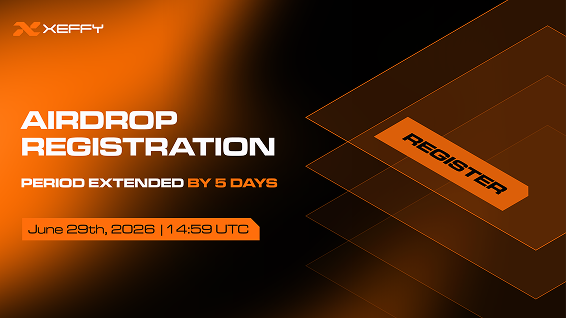 Xeffy_io's tweet photo. Airdrop Registration Period Update🌈

Due to the temporary Telegram ban in certain regions, we are extending the airdrop registration period by 5 days

Please be sure to complete the airdrop registration mission before the deadline! 

Thank you