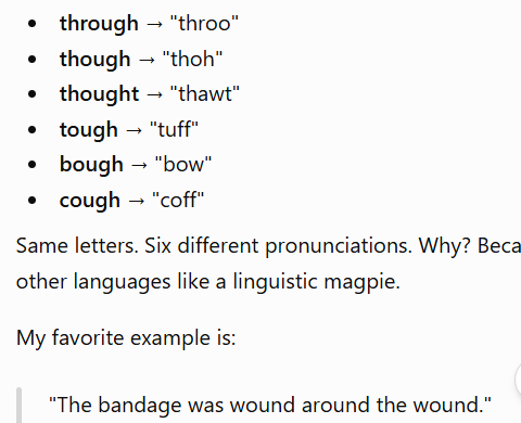 Mo_Americanoid's tweet photo. In #ESL class - students having fun with English spelling and pronunciation madness #spelling #pronunciation https://t.co/LTd9x7gF3s
