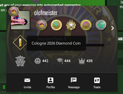 ThourCS2's tweet photo. 🇸🇪 olofmeister is the only person in my friend list who has the Cologne 2026 Diamond Coin 😅 https://t.co/NmDTtn4XwP