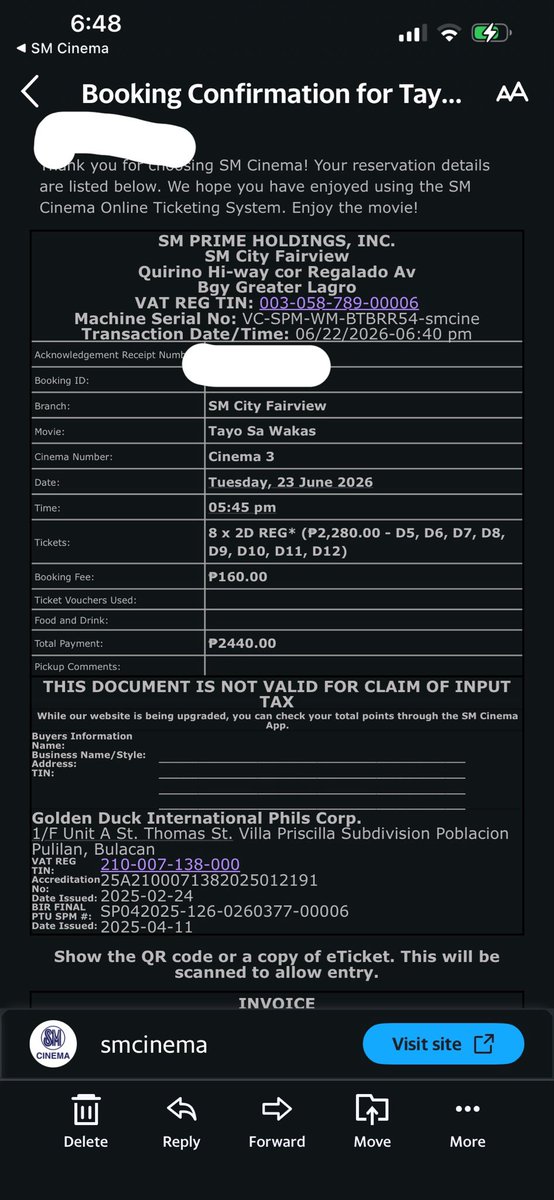 kittysonkim's tweet photo. Booked 30 seats for tom

SM FAIRVIEW
#TayoSaWakas 

#BelleMarianoAsCheska 
#DonnyPangilinanAsCisco 
Thank you generous friend https://t.co/A8FjnAT9hu