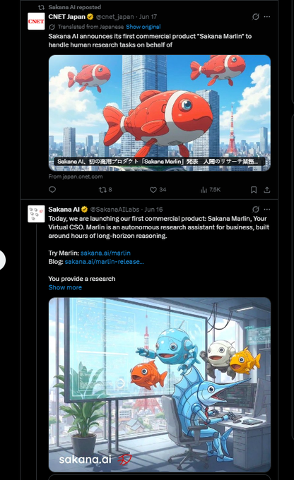 BobbyBacksh0ts's tweet photo. there whole brand is about fish

the goblin of sakana

the model is obsessed with fish

FISHCOIN= Fartcoin

send fih for the memes https://t.co/OePIoAlmWx