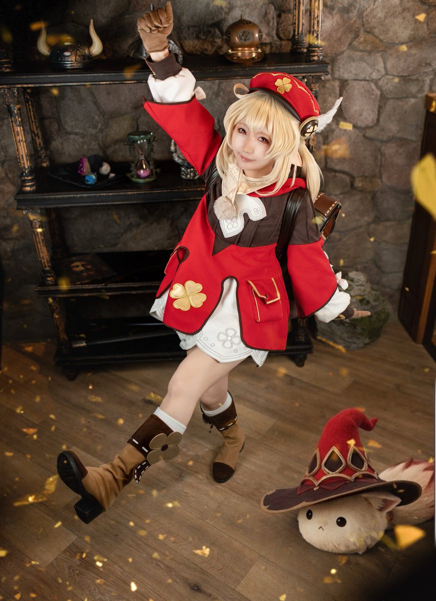Ao_0051's tweet photo. ドドコといっしょに出発！🔥🍀.*

⚠︎Cosplay / genshin / klee https://t.co/UrHT1mex5L