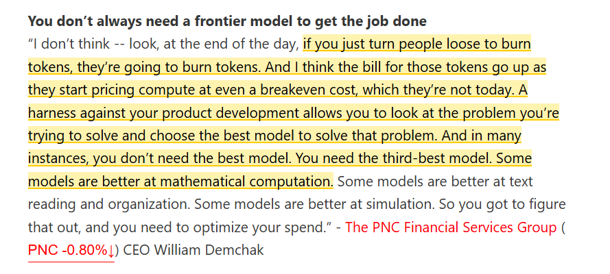SteadyCompound's tweet photo. Tokenmaxxing is turning into Tokenoptimizing.

Companies are scrapping AI tools that cost more to run than the employees they replaced.

Four CEOs said versions of this in the past week. The ROI question is finally getting asked. https://t.co/LMqZbdztvH