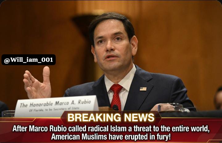 Will_iam_001's tweet photo. 🚨BREAKING NEWS🚨
 Marco Rubio called radical Islam a global threat to the entire world
American Muslims are furious and outraged!
👉Are you still standing with Marco?
 A..Yes👍
 B..No👎 https://t.co/eNc7YRFS8P