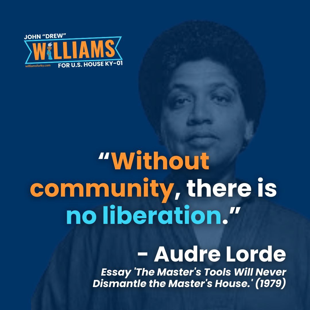 Williamsforky1's tweet photo. “Without community, there is no liberation.” 
- Audre Lorde https://t.co/VBdDRjOZ6M