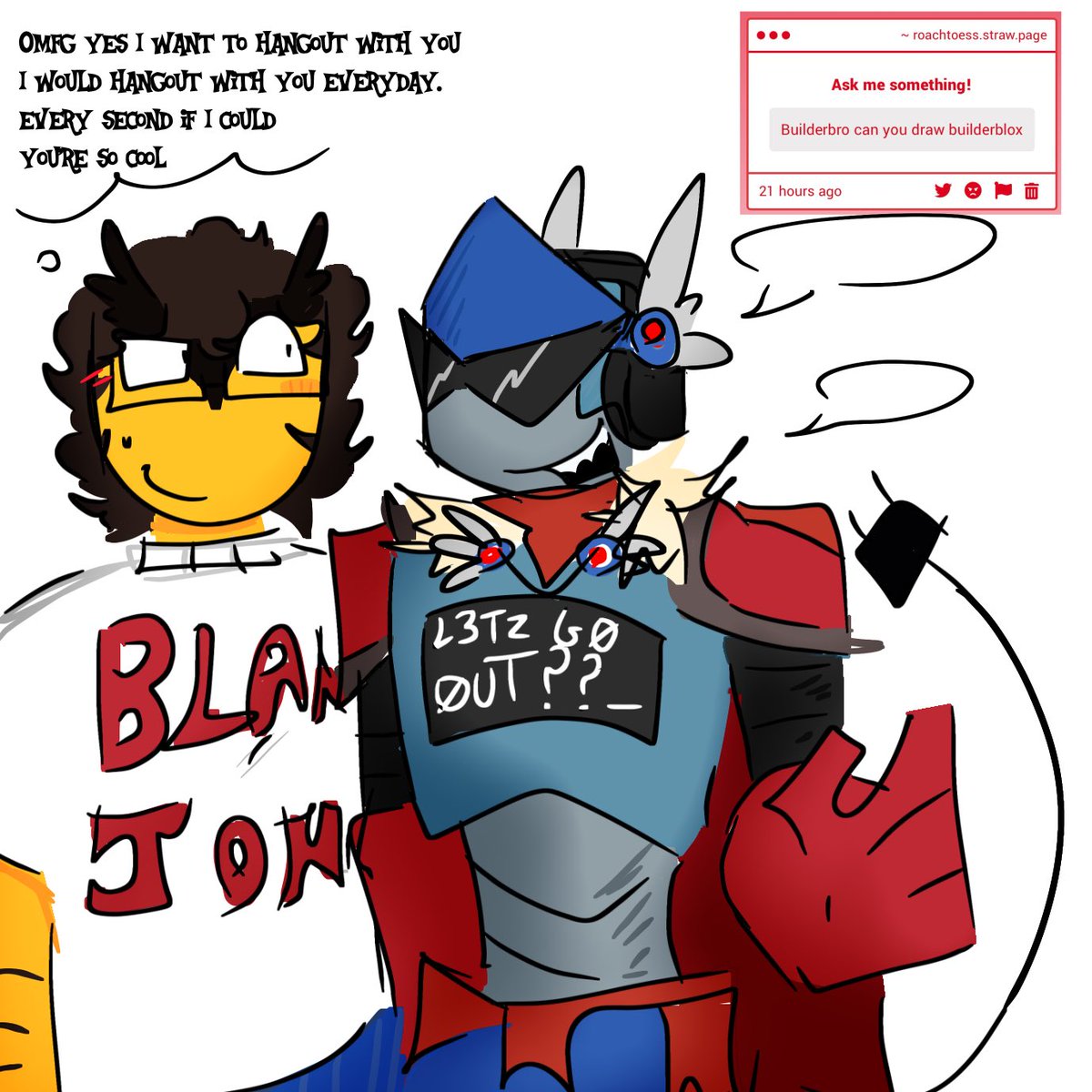 shepurde's tweet photo. #shedwork
I HAD TO BE REMINDED WHAT SHEDWORK WAS BY REAL CAUSE I GENUINELY THOUGHT THERE WAS AN AMONGUS CHARACTER NAMED SHEDWORK
Shedletsky and clockwork are SO CUTE TOGETHER HEHFDNSNSB https://t.co/jdRNTF90Sh