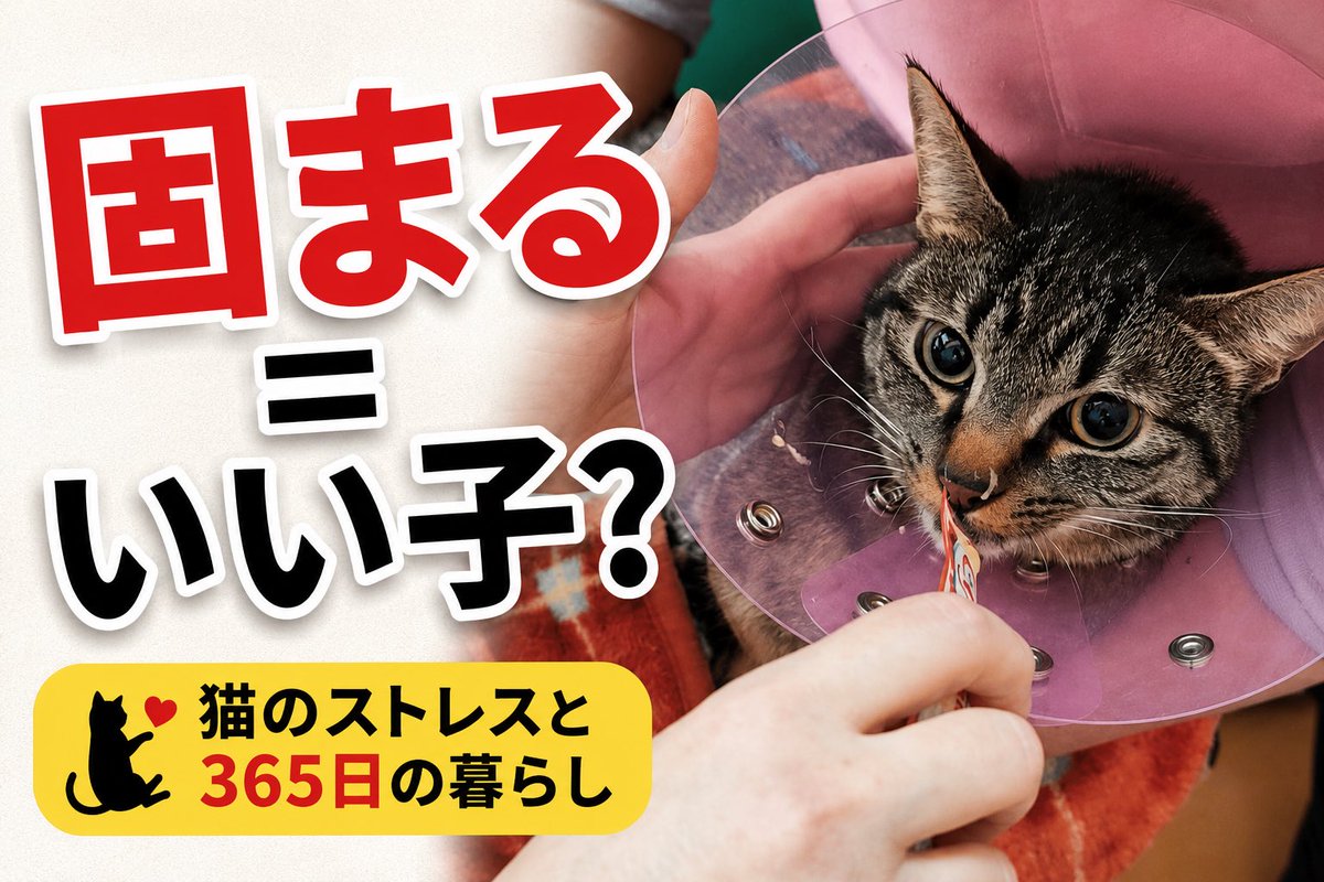 HappyCat222's tweet photo. 動物病院で、診察台の上でじっと固まっている猫さん。
「おとなしくていい子だったね😊」
そう言われることも多いけれど、もしかしたらそれは、怖くて動けなくなっているだけかもしれません。
病院で見える数分間だけではなく、その前の365日の暮らしに目を向けてみる。
新しい動画を公開しました🐱 https://t.co/U0CvszuIyp