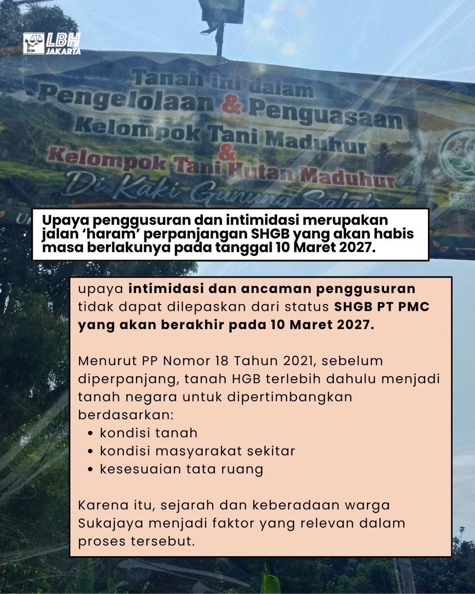 LBH_Jakarta's tweet photo. Sukajaya Melawan: Ketika Warga yang Menjaga Ruang Hidup Berujung Pelaporan Pidana

17 Juni 2026, dua warga Desa Sukajaya dan  Tim Hukum Aliansi Sukajaya Melawan memenuhi panggilan pemeriksaan di Polres Bogor. https://t.co/HkUX3rp2TA