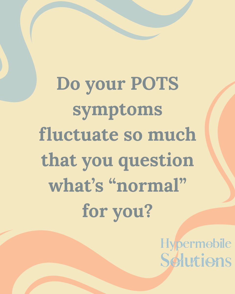HypermobileSol's tweet photo. Do your POTS symptoms fluctuate so much you wonder what's normal?

POTS is dynamic. Symptoms can change based on hydration, sleep, hormones, pain, stress, and MCAS flares

A flare doesn't mean you're getting worse. Often, it's your body responding to increased stress

#POTS #hEDS https://t.co/DYKPFrPYa9