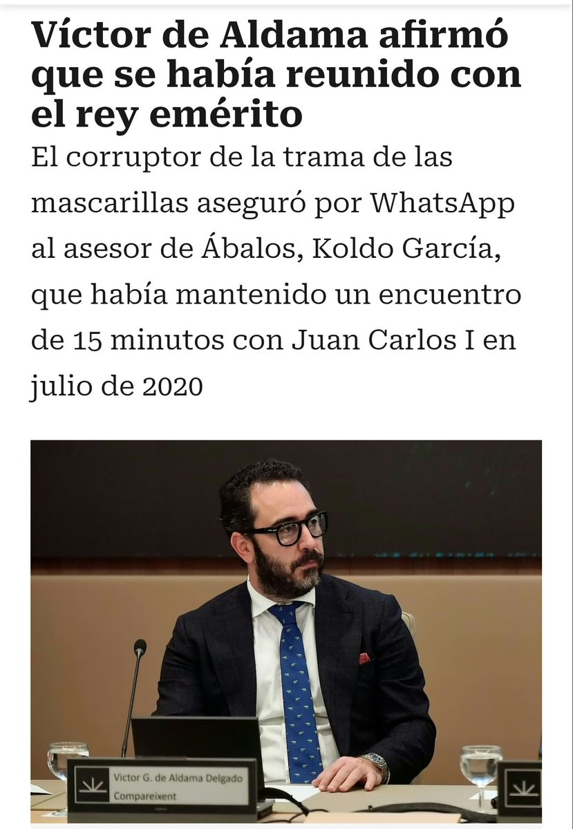 FonsiLoaiza's tweet photo. Víctor de Aldama, cabecilla y corruptor de la Trama Koldo y Ábalos, gozará de libertad. Se reunió con Juan Carlos I, organizó cacerías con banderas franquistas, hacía negocios en el palco del Bernabéu, su restaurante lo presentó Ana Botella, su escolta es Dani Esteve de Desokupa. https://t.co/9TV2S8k29W