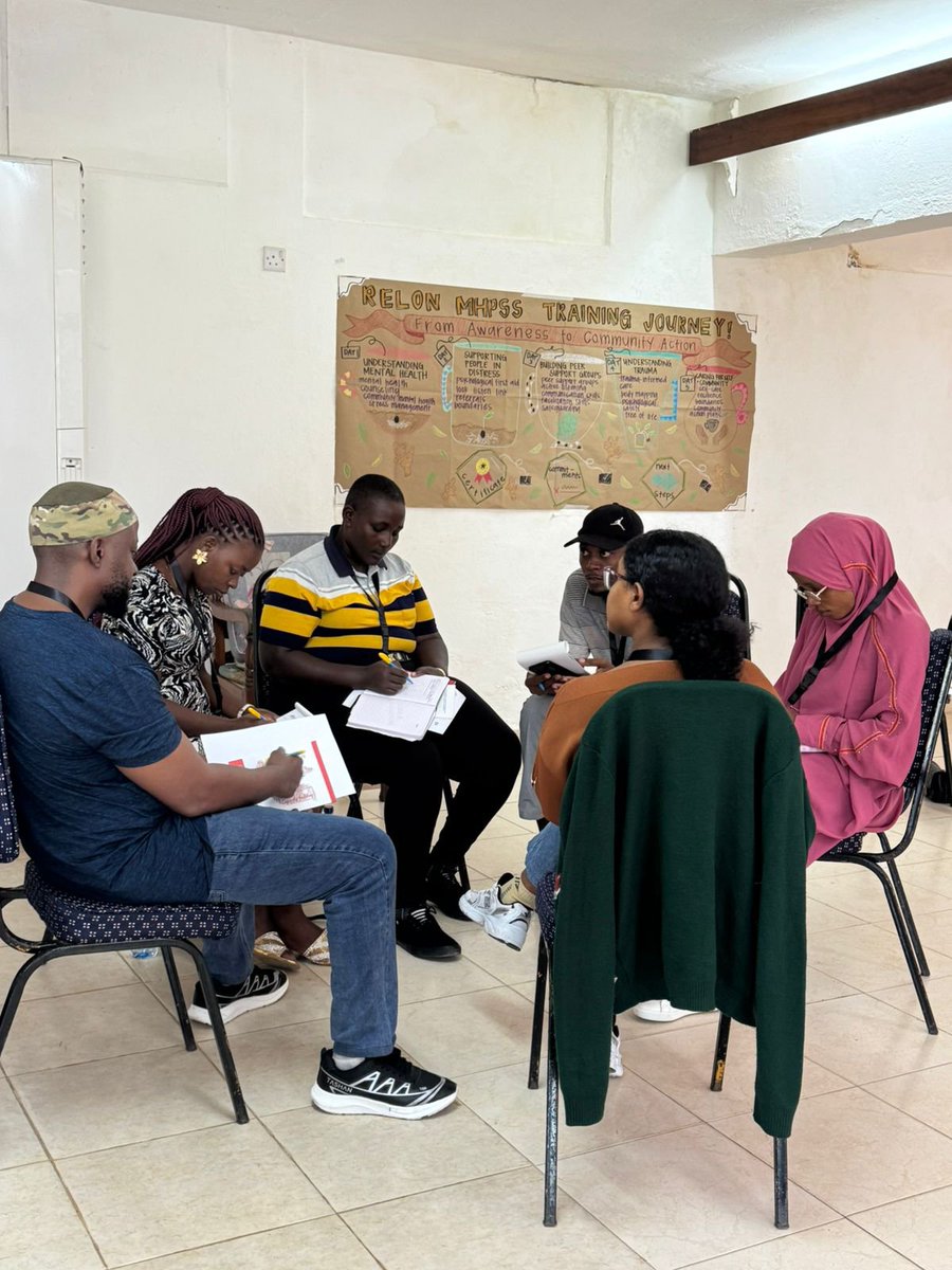 relon_kenya's tweet photo. Day 1 of #RELON #MHPSS Training in Mombasa brought together peacebuilders from RLOs and host communities. We explored mental health, #peacebuilding, #stigma, resilience, and Psychological First Aid, laying a strong foundation for community wellbeing.  #MentalHealthAwareness https://t.co/VmCzzQxRaO