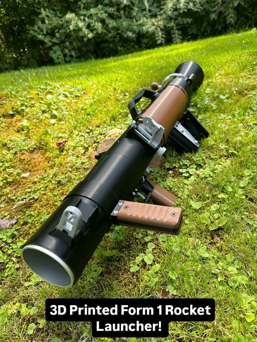 ModeratorGage's tweet photo. Back on an update a day this project is in early alpha. The Carl Gustaf project is from Developer Goon Gun Designs. The Carl Gustaf is an 84mm launcher it uses either a printed or hybrid metal launcher round. We have been working on a 3D printed launcher system that utilizes an 84mm projectile. The Carl is a launcher at heart and an absolute beast of a build. It was modeled after the Swedish Carl Gustaf. This launcher is a fun build for those who enjoy launchers and utilizes a rocket making this a launcher that requires an approved Form 1 from the ATF.