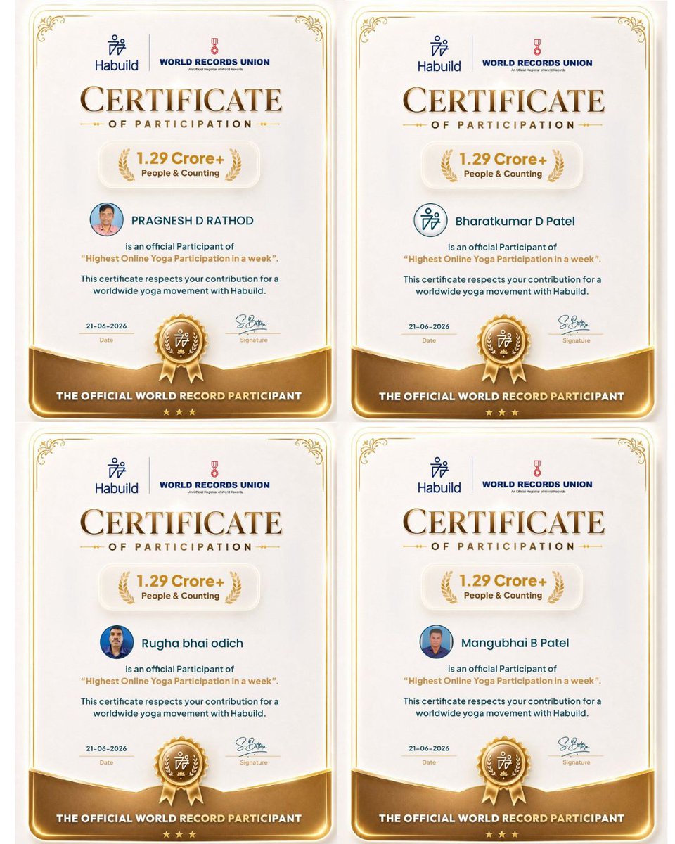 DSCDharampur's tweet photo. Staff members of @DSCDharampur a unit of @ncsmgoi, @MinOfCultureGoI have been recognized as official participants in the "Highest Online Yoga Participation in a Week" campaign, contributing to a remarkable global yoga movement.

(1/2) https://t.co/2D9xCUGtSc