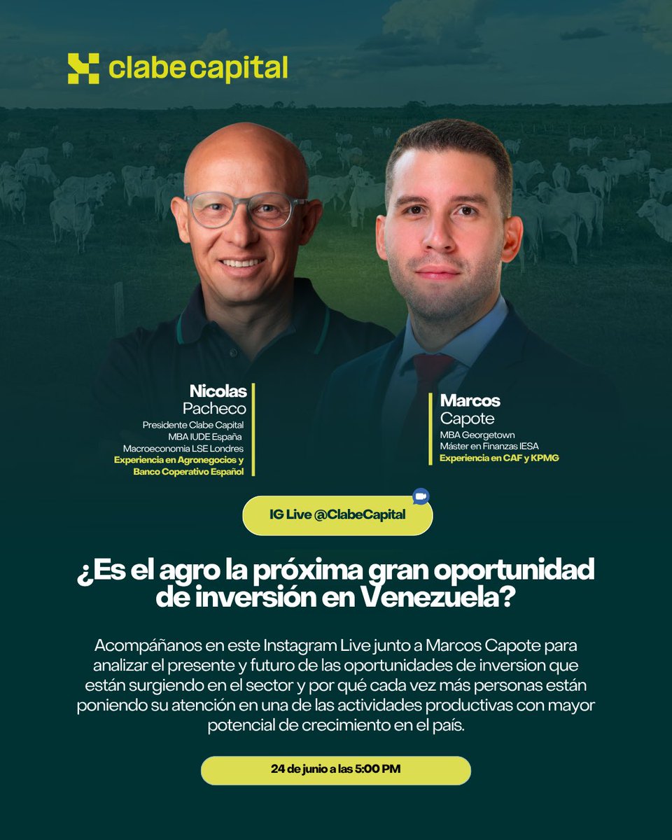 nicolasbpacheco's tweet photo. “Soy bastante optimista respecto a la oportunidad de invertir en Venezuela”, Larry Fink CEO Black Rock, el mayor gestor de fondos del mundo. 
#ClabeCapital https://t.co/OzTeCs9SL8