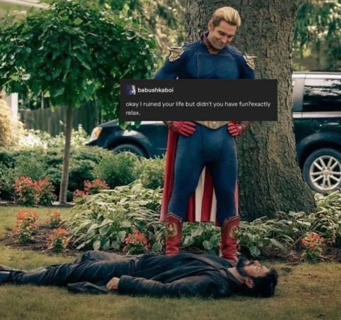 ihatemeen_'s tweet photo. Does anyone ever feel like Homelander and Butcher really enjoyed their time of hating each other? https://t.co/l39EvlitRF