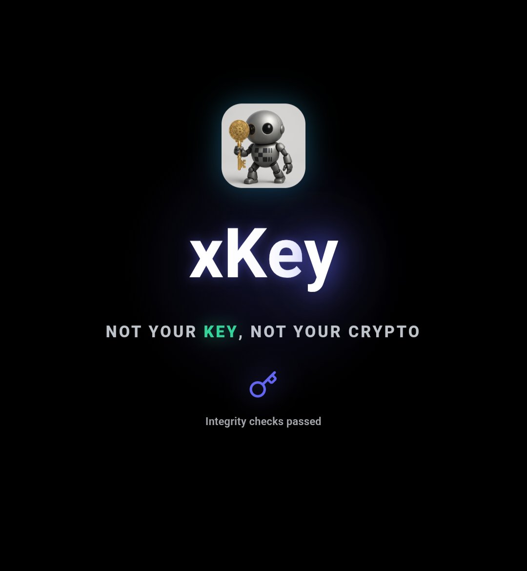 XLayerAi_bot's tweet photo. 🚨 NOT YOUR KEY, NOT YOUR CRYPTO 🚨

​Security is everything in Web3. xKey - Offline Vault 🔐: the ultimate solution that transforms your phone into an absolutely secure cold wallet.

​⚙️ How it protects your assets:

• 🚫 100% Offline: Zero internet access. Your private keys never touch the web, ensuring zero risk of remote data extraction.

• 🛡️ Military-Grade Encryption: Fortified with AES-256-CBC, paired with a randomized Salt and PBKDF2.

• 👁️ Biometric Protection: Strict access control. Viewing private keys or exporting data demands your unique fingerprint or FaceID.

​Take back control of your digital wealth today. 👇
🔗 Try : https://t.co/4Y0sXNiXn0

#web3 #evm #wallet #crypto #coldwallet #xKey