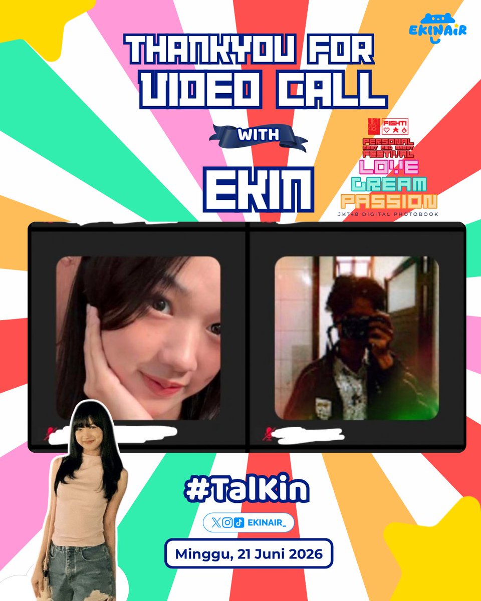 Ekinair_'s tweet photo. Hai, Sobat Apreng! โจ
Terima kasih antusiasmenya dalam video call bersama Ekin di tanggal 21 kemarin! ๐
Terima kasih juga karena seluruh sesi Video Call bersama @Ekin_JKT48 sudah SOLD OUT! Yayyyy! ๐ฉต
See u di WR semuanyaaaa~!
#TalKin https://t.co/xRnfLveqYZ