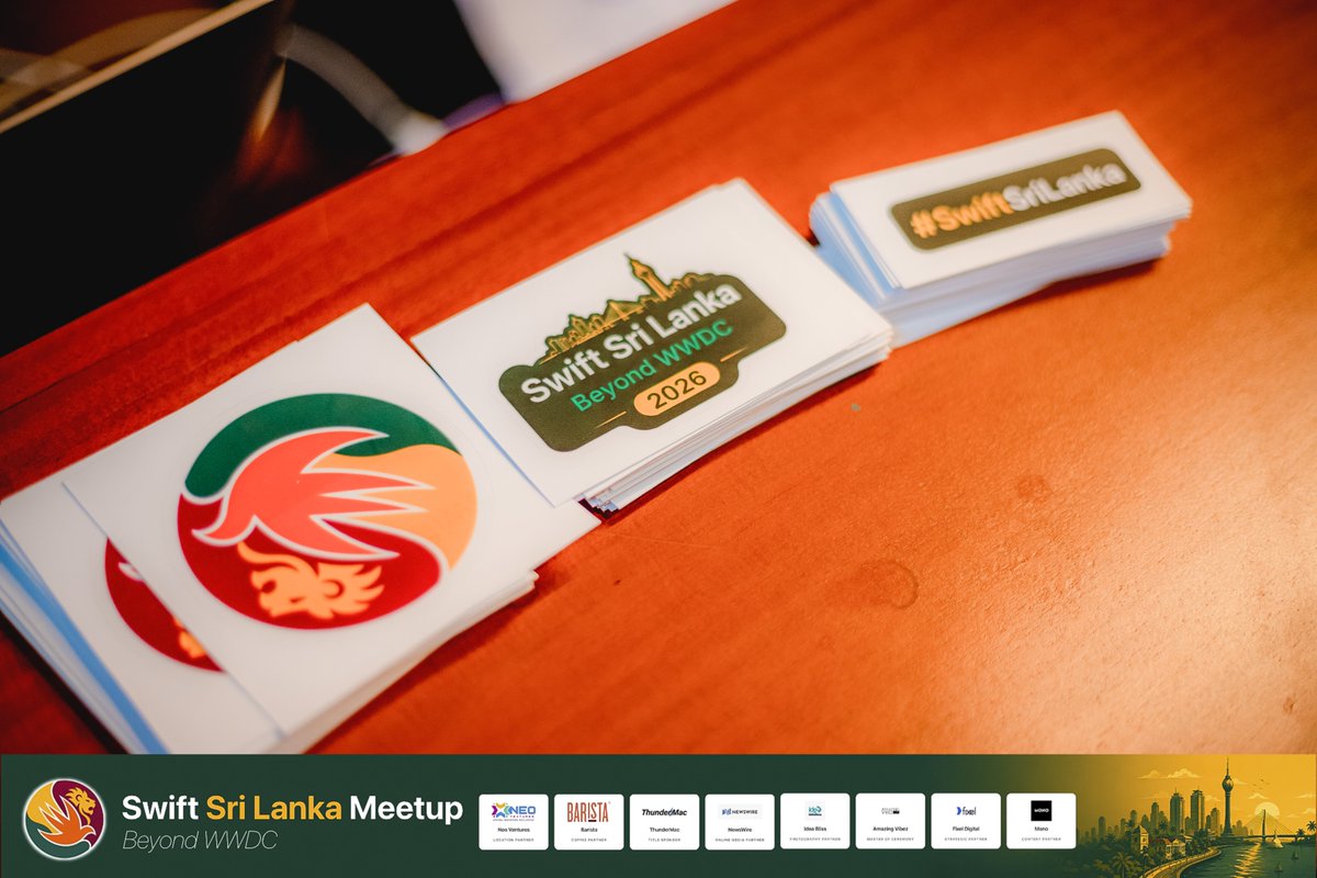 SwiftSriLanka's tweet photo. 📸 Official photos from Swift Sri Lanka Meetup #1 are now available.

The first chapter.

View the full album on our Facebook page. 🍎🇱🇰

#SwiftSriLanka https://t.co/jZpQAzURJl