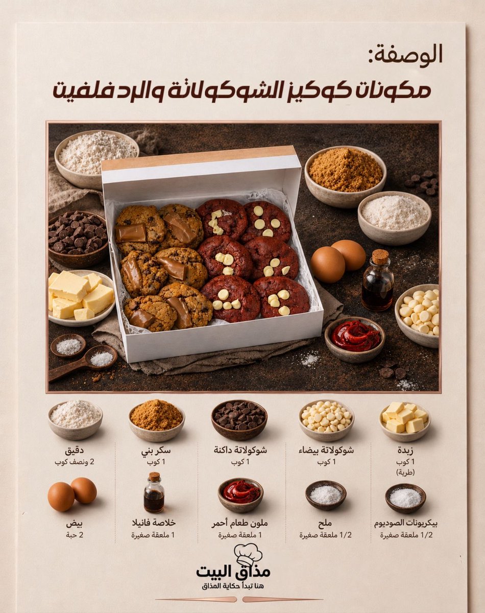 Taste_ofHome's tweet photo. الذ كوكيز 🍪 
طريقة سهله للتحضير ✨ https://t.co/TCSYKYr8At