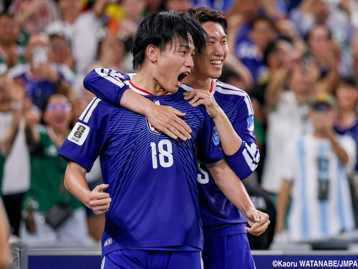 gekisaka's tweet photo. 【写真特集】W杯初弾を含む2G1A! 上田綺世「4年前に感じた悔しさは同じ場所でしか拭えない」(90枚)

https://t.co/oaaVTaXQLL

#サッカー日本代表 #daihyo #FIFAWorldCup #FIFAWC2026 #ゲキサカ https://t.co/5TgeVBxwow