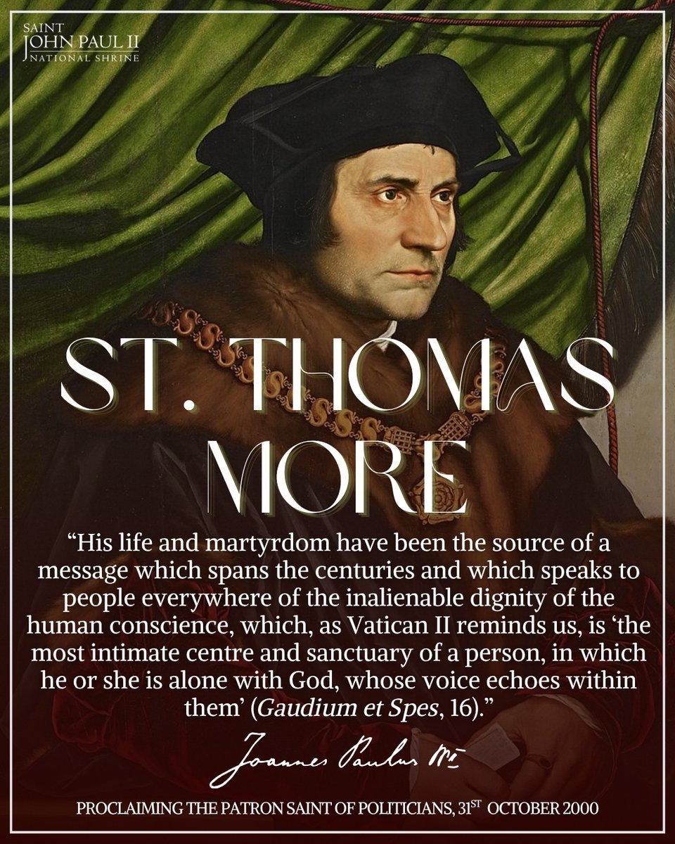 JP2Shrine's tweet photo. “I die as the king’s true servant, but God’s first.” - St. Thomas More
Image: Hans Holbein, the Younger - Sir Thomas More (wiki commons: public domain)
#StThomasMore #Patron #Politicians https://t.co/9BXuNCJOoE