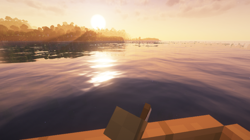 insmkn's tweet photo. 水面に映る夕焼けも綺麗だねぇ～。

#マイクラ https://t.co/f7Sjbj99L4