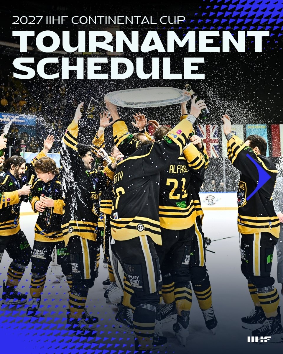 IIHFHockey's tweet photo. 2027 #IIHF Continental Cup tournament schedule is out!🏒

🔗 Read more: https://t.co/jLGDHaLOYx https://t.co/pzP6Ew9R5W
