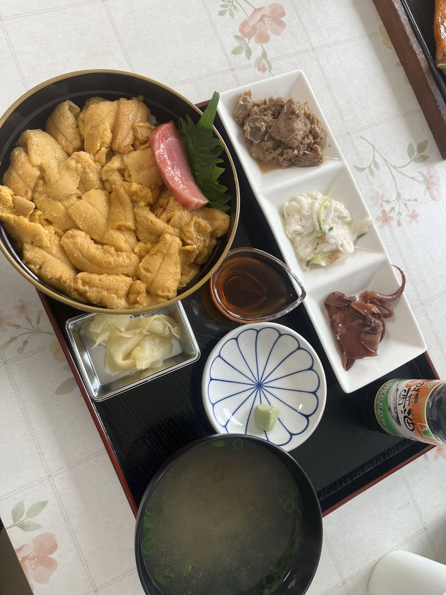 minsan0620's tweet photo. むつ市にある食事処いちさんでウニ丼を食べてきたよ！☺️
ウニ、多すぎませんか？笑
ウニ好きにはたまらない、大満足のウニ丼でした♪
小鉢も美味しすぎる
大トロ一枚はサービスだそうです！
また絶対行きたい😀 https://t.co/DvrF3MnqdE